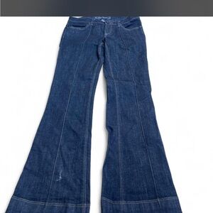 Robert Graham Indigo Flare Wide-Leg Jeans